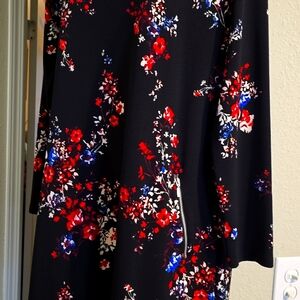 Floral against black dress - Large